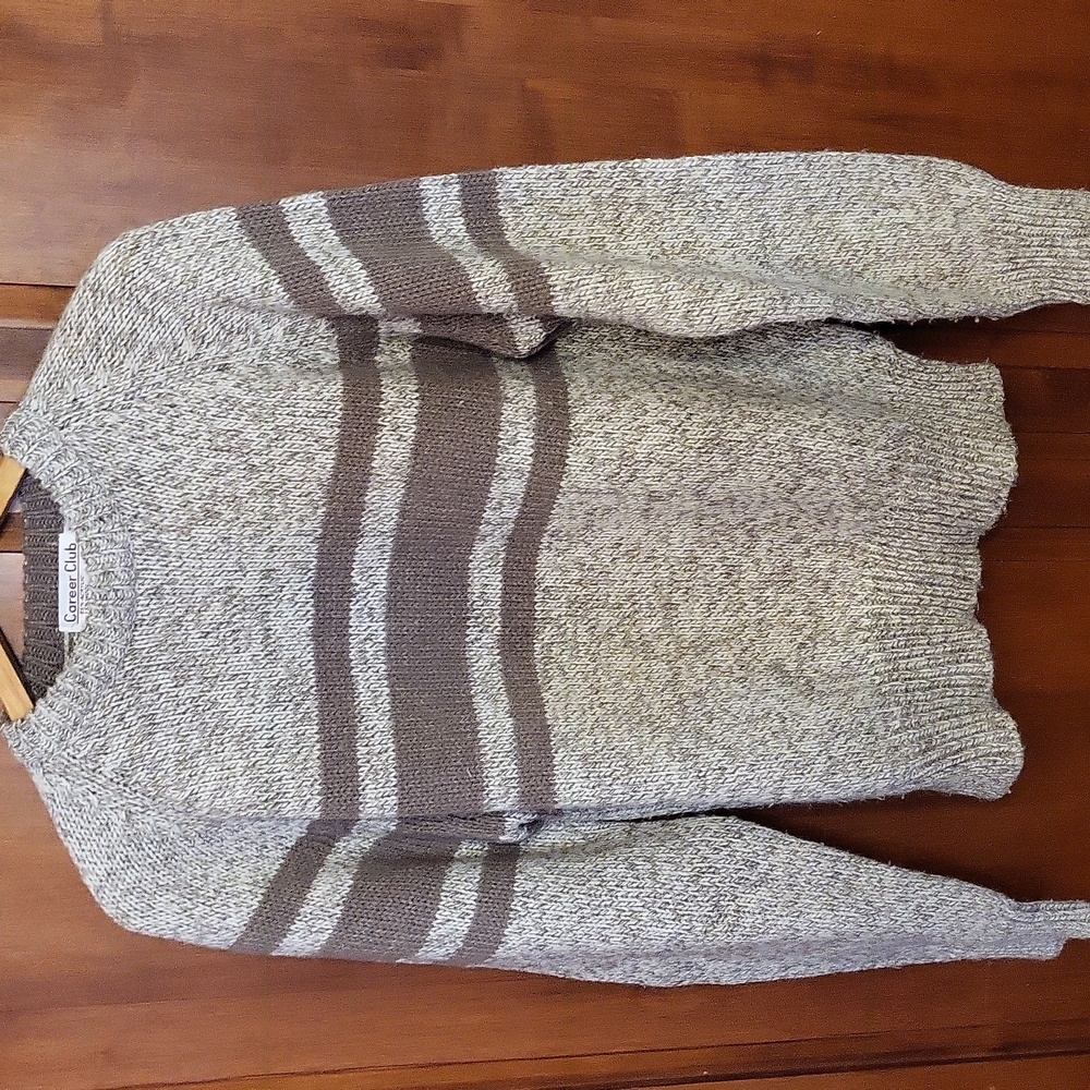 Vintage Career Club knit grandpa sweater